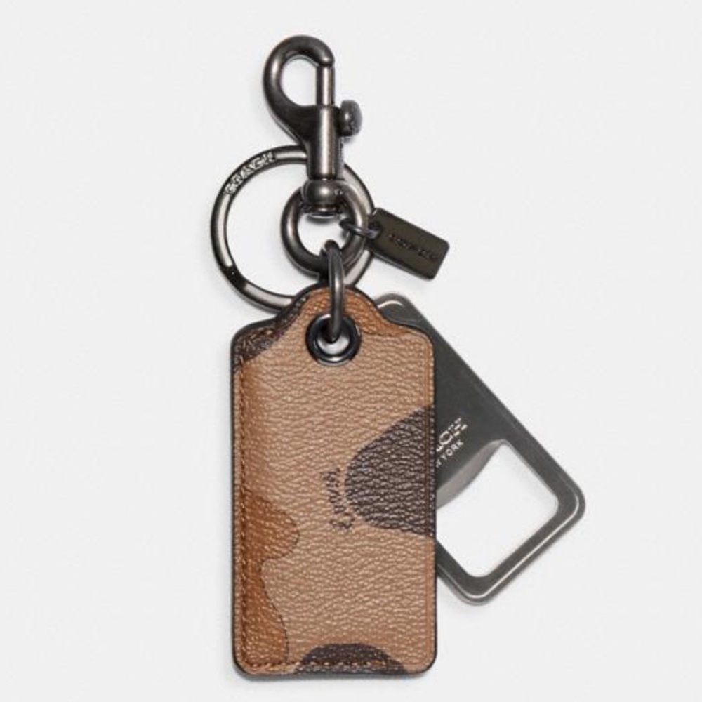 Coach Camo Bottle Opener Key Fob